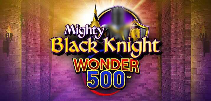 Mighty Black Knight Wonder 500 Slot Logo Clover Casino