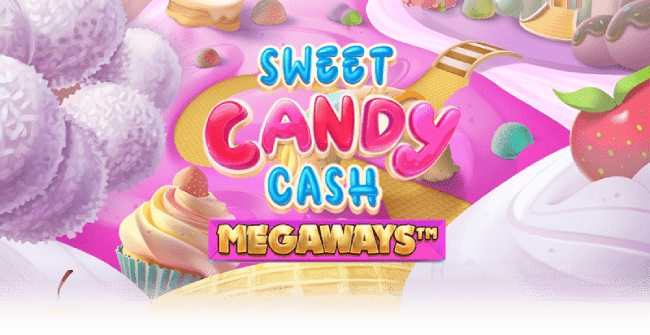 Sweet Candy Cash Megaways Slot Logo Clover Casino