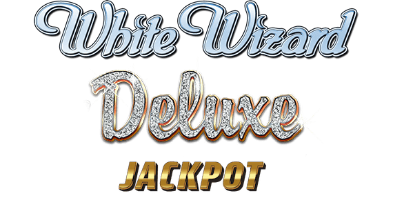 White Wizard Deluxe Jackpot Slot Logo